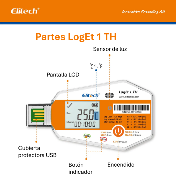 Loget 1 TH Elitech DATALOGGER